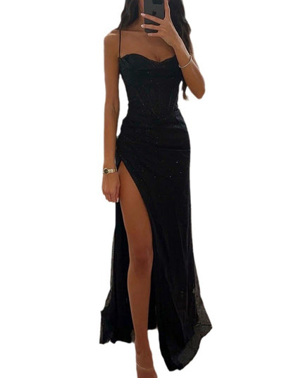 Sexy Split Suspender Dress Dresses