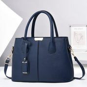 Women’s Large-Capacity PU Leather Tote & Crossbody Bag Blue 30x21x13 Bag