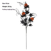 Gothic Black Pumpkin Twig Bouquet Decor Black Halloween Decorations