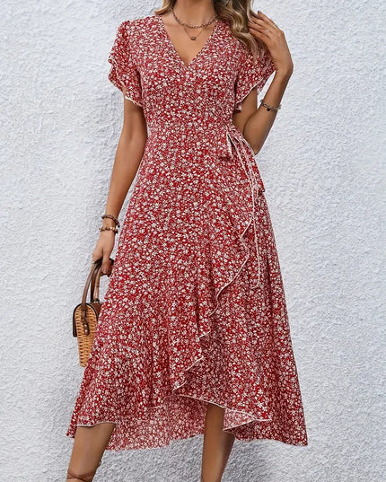 Josephine | Floral Dress Red Dresses