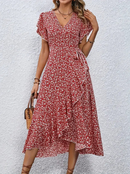 Josephine | Floral Dress Red Dresses