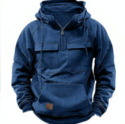 Men’s Zip-Up Hoodie – Drawstring & Pockets Navy Blue Men's Hoodie