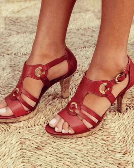 Isadore™ - Ergonomic shoes with heel Red
