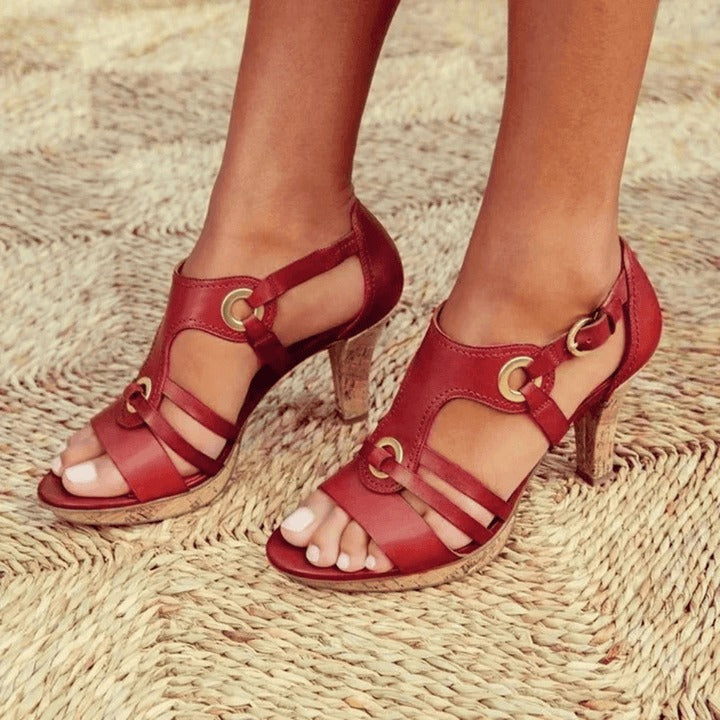 Isadore™ - Ergonomic shoes with heel Red