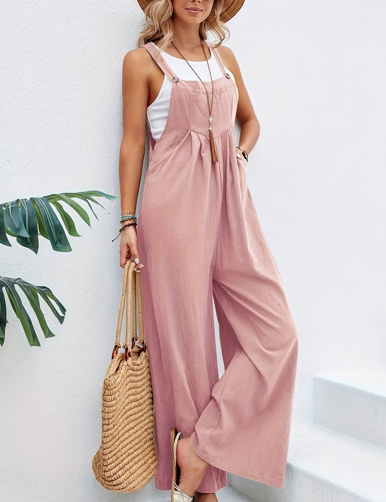 Olive | Sleeveless Jumpsuit - OKOHOKO™ FASHION