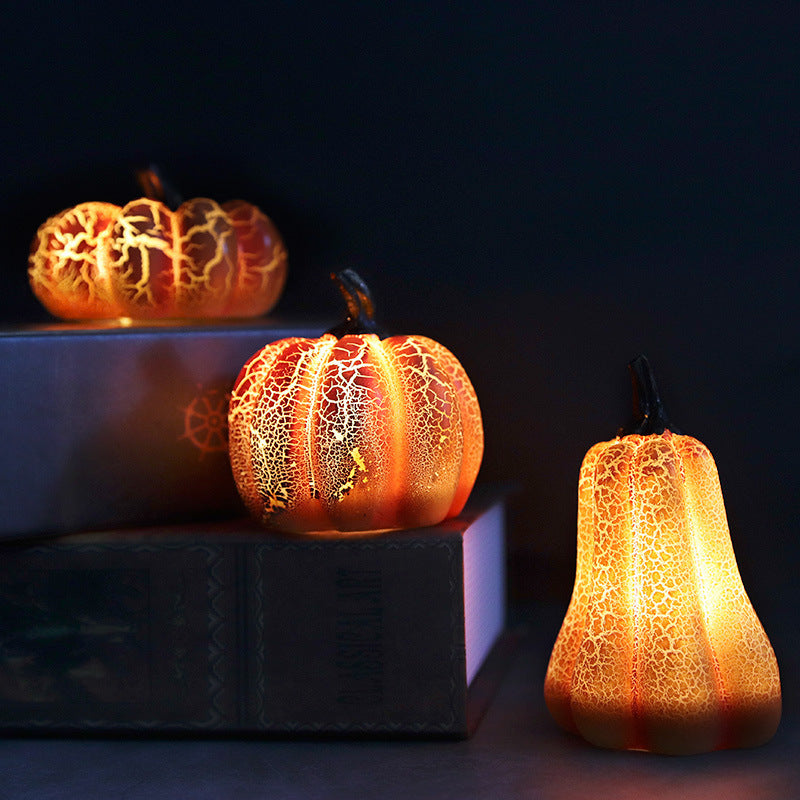 Spooky Resin Pumpkin Candle Lamp Halloween Decorations