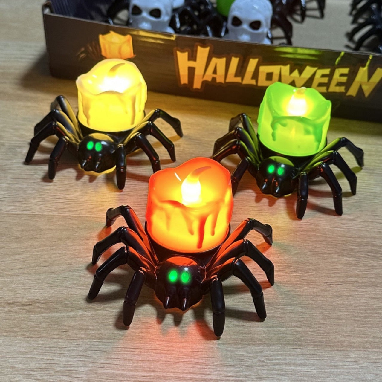 Halloween Spider Candle Night Light Halloween Decorations