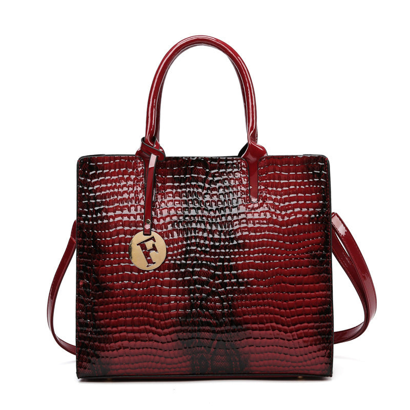 Women’s PU Leather Handheld Crossbody Bag Wine Red Crossbody Bag
