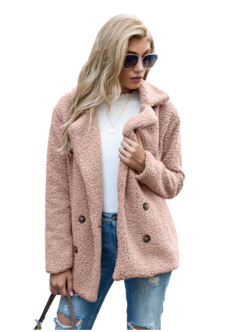 Morgan - Fleece Jacket Pink Coat