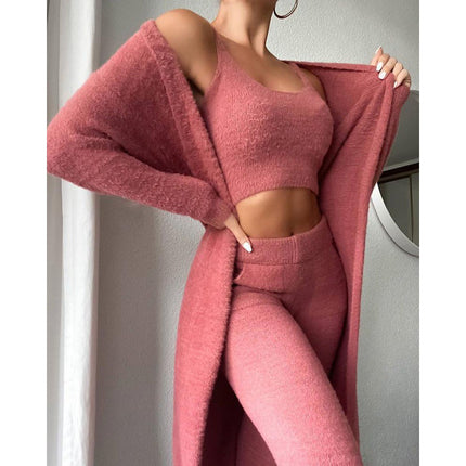Cozy 3‑Piece Women's Lounge & Pajama Set Pink Sets