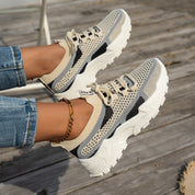 Women’s Flyknit Mesh Lace-Up Sneakers Sneakers