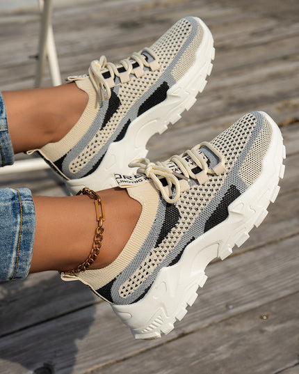 Women’s Flyknit Mesh Lace-Up Sneakers Sneakers