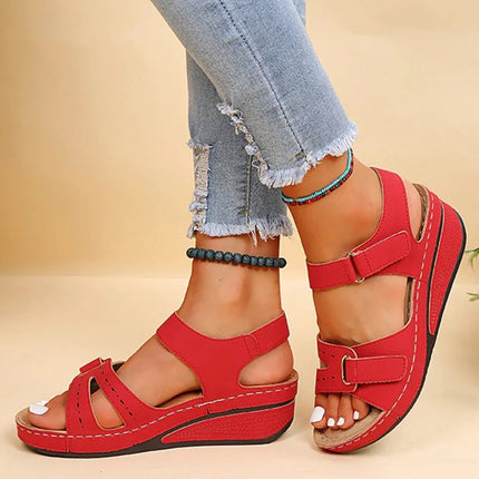 Women's Orthopedic Summer Sandals Red Orthopedic Sandals