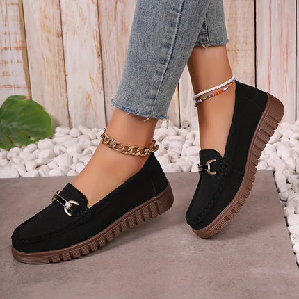 Sophia | Stylish Moccasins Shoes Black