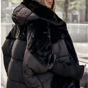 Women’s Faux Fur Patchwork Winter Coat Black Summer accessories