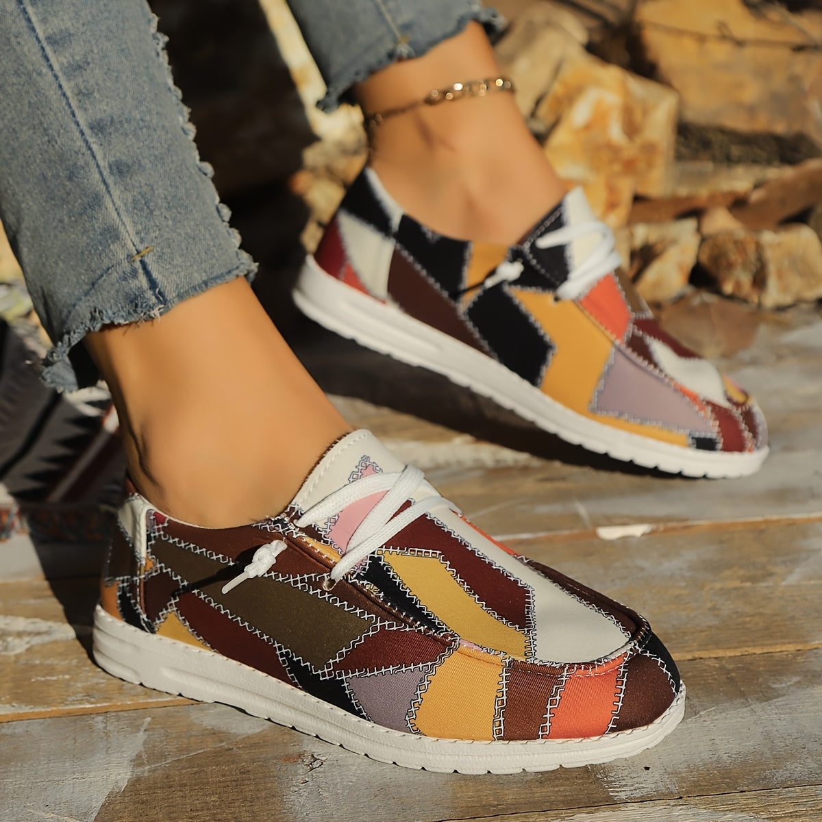 Trendy Plaid Canvas Shoes Shoes