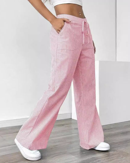 Women’s Striped Wide‑Leg Trousers Trousers