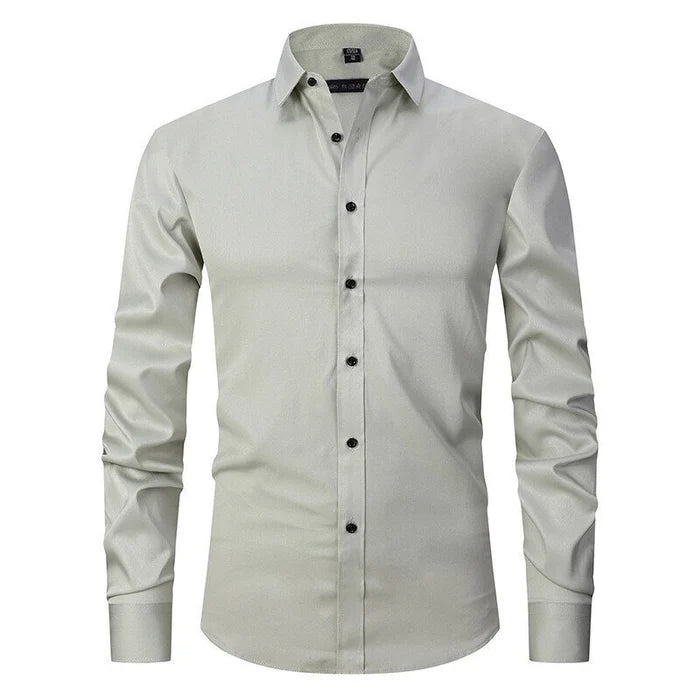 Henry | Stretch Shirt Green Tea Shirts & Tops