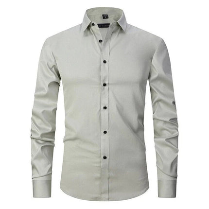 Henry | Stretch Shirt Green Tea Shirts & Tops