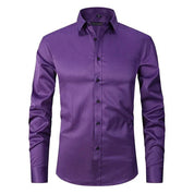 Henry | Stretch Shirt Purple Shirts & Tops