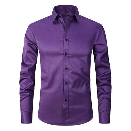 Henry | Stretch Shirt Purple Shirts & Tops