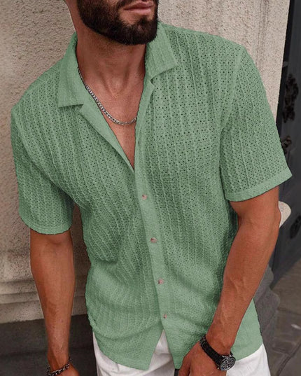Men's Slim Fit Short Sleeve Casual Shirt Shirts