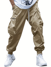 Men's Multi-Pocket Cargo Joggers Khaki Cargo Pants