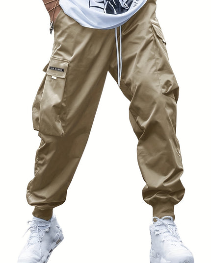 Men's Multi-Pocket Cargo Joggers Khaki Cargo Pants