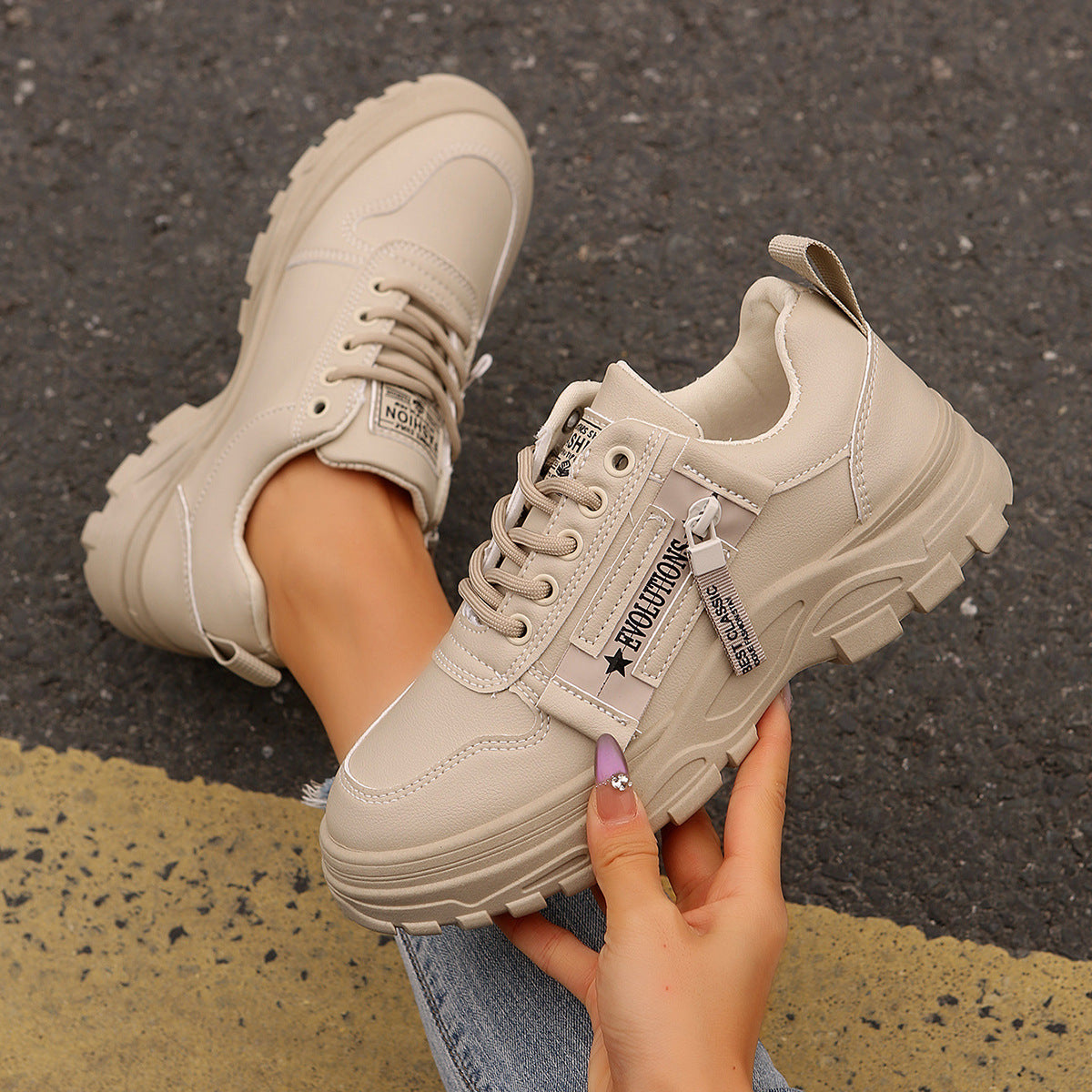 Thick-Soled Casual Sneakers for Women Sneakers