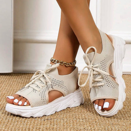Evie™ - Stylish Breathable Platform Sandals Beige