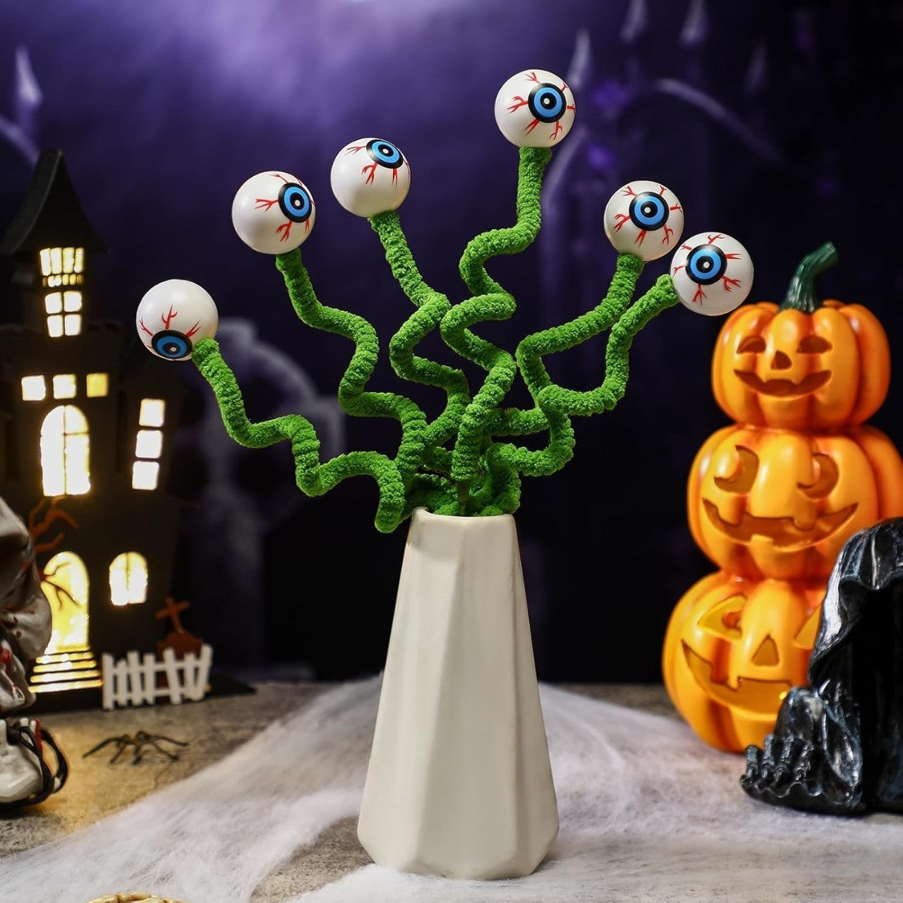 Halloween 3D Eye Beads Twig Bouquet Halloween Decorations