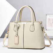 Women’s Large-Capacity PU Leather Tote & Crossbody Bag Beige 30x21x13 Bag
