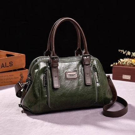 Silja | Leather Bag Green