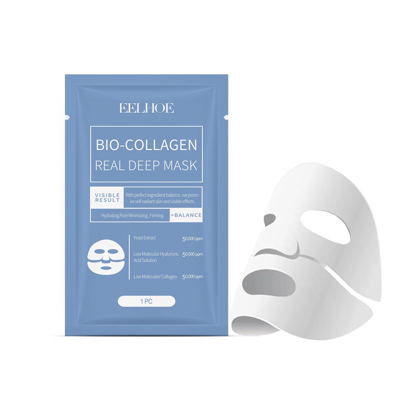 EELHOE Korean Bio Collagen Mask for Deep Hydration and Youthful Glow 5 Masks Beauty