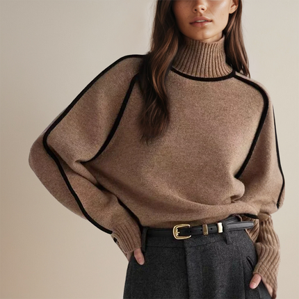 Luxe Knit Sweater Brown Sweater