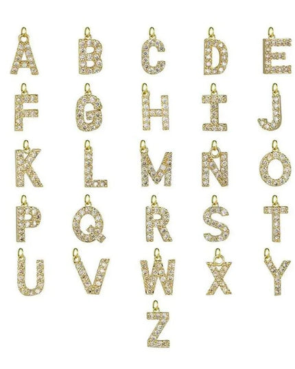 Dainty Beaded Chain Initial Necklace