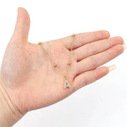 Dainty Beaded Initial Necklace Necklace