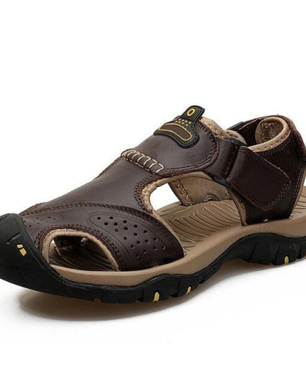 Outdoor Hook-Loop Adventure Sandals Dark Brown Sandals