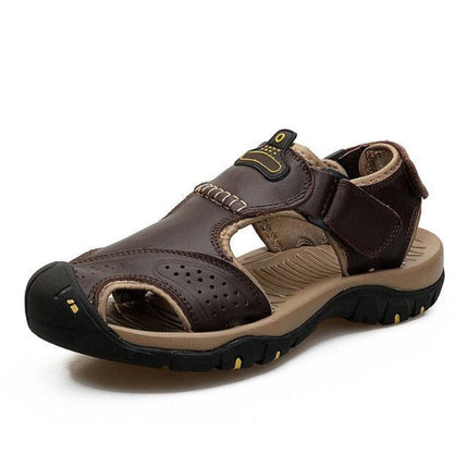Outdoor Hook-Loop Adventure Sandals Dark Brown Sandals