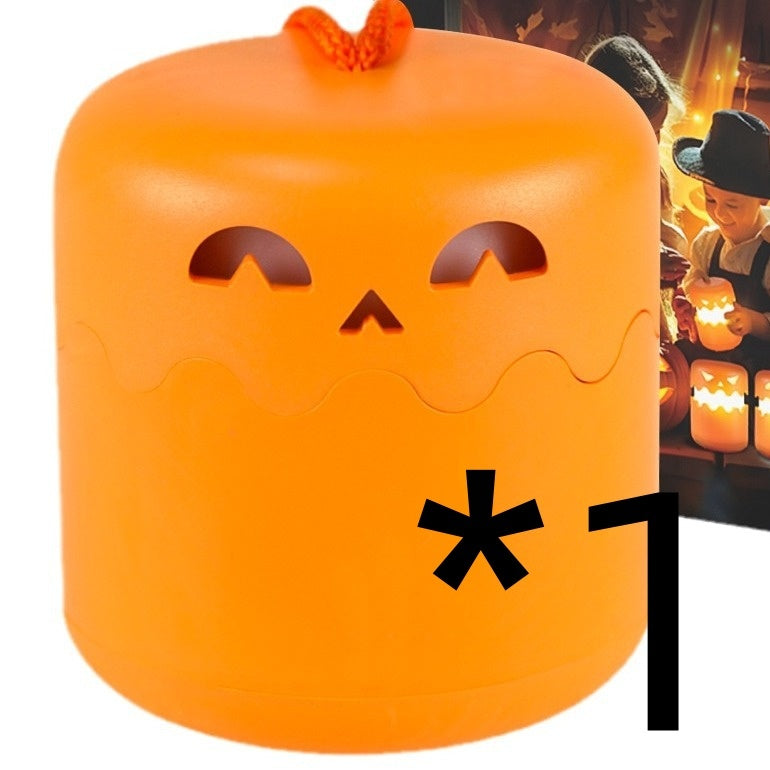 Pumpkin Night Lamp Portable LED Single Pack 8x8x8.5 Halloween Decorations
