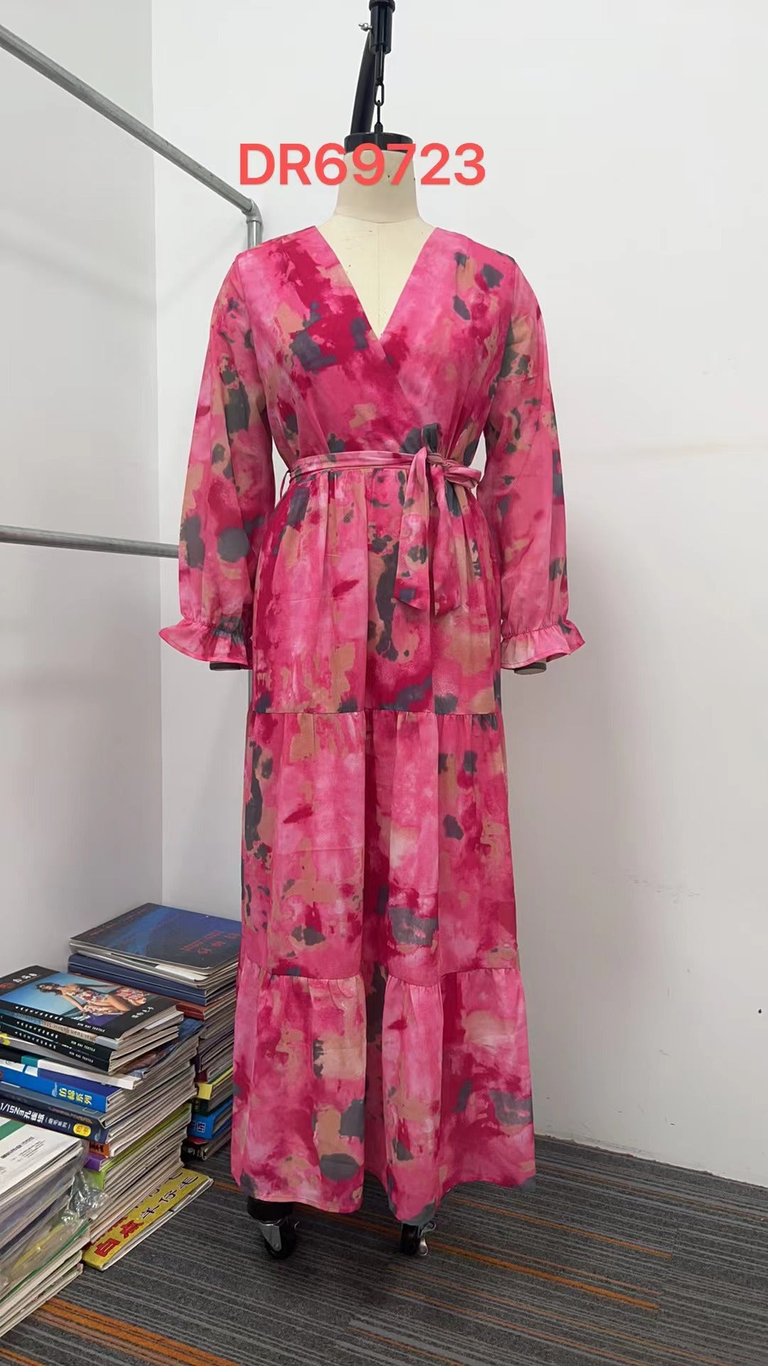 Elegant Floral Chiffon Maxi Dress Dresses