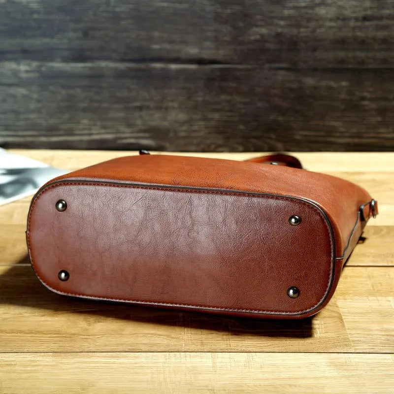 Nicholle | Vintage Leather Shoulder Handbag Handbags
