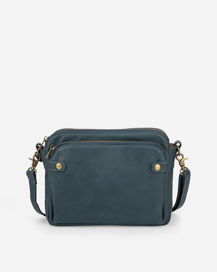 Crossbody Leather Shoulder Bags Blue Handbags