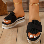 Coquette Bow Sandals – Chic Mid-Heel Office & Event Footwear Sandals