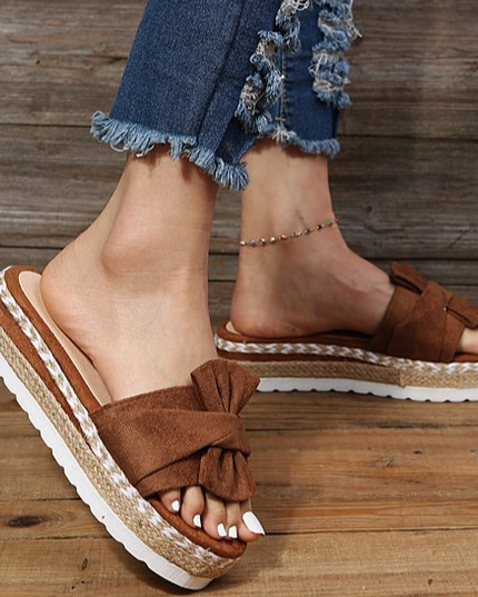 Coquette Bow Sandals – Chic Mid-Heel Office & Event Footwear Sandals