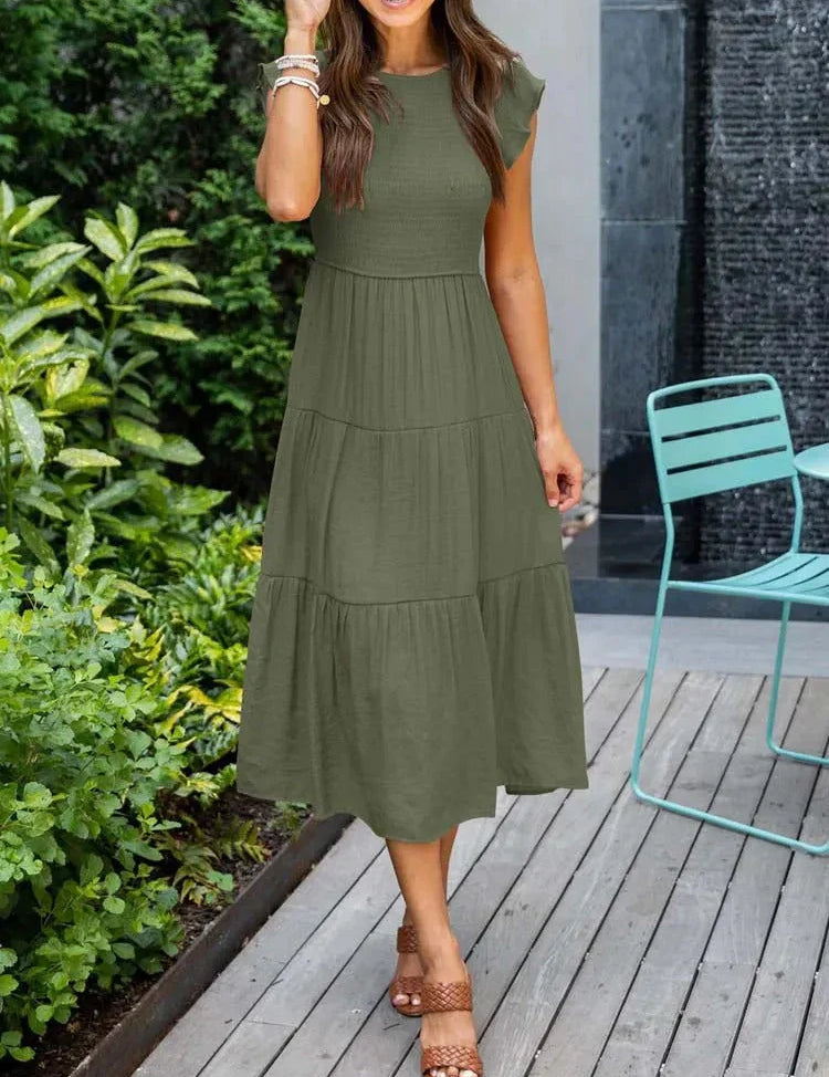 Ember | Sophisticated Belly-Covering Dress Light green Dress