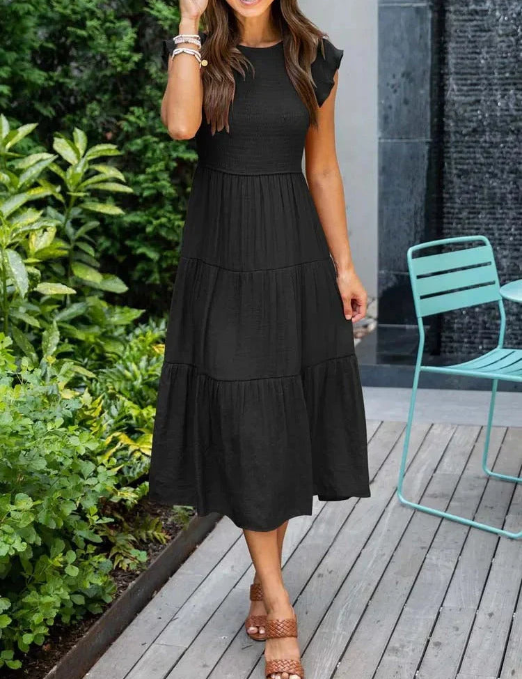 Ember | Sophisticated Belly-Covering Dress Black Dress