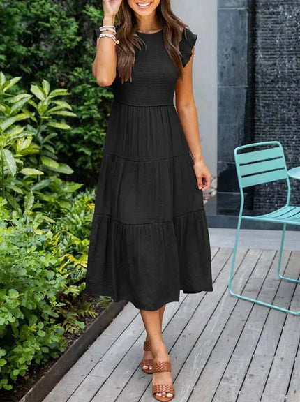 Ember™ | Sophisticated Belly-Covering Dress Black Dress