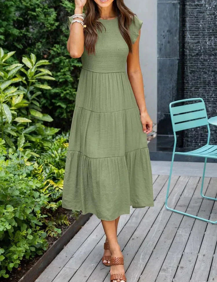 Ember | Sophisticated Belly-Covering Dress Green Dress