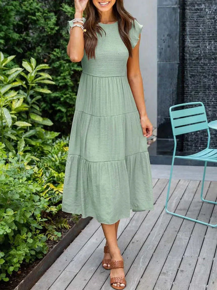 Ember™ | Sophisticated Belly-Covering Dress Army Green Dress
